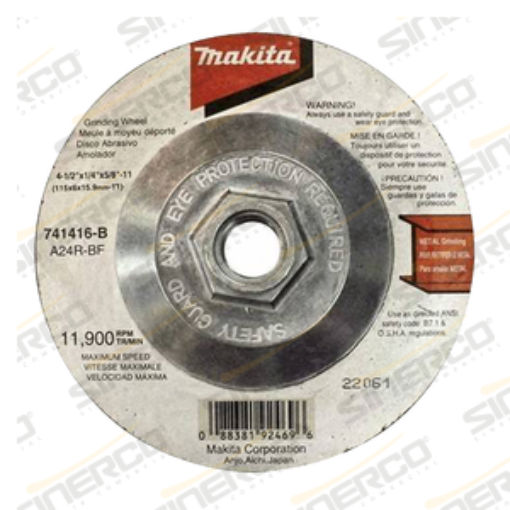 Imagen de DISCO DESBASTE METAL C/ADAPTADOR 4 1/2"