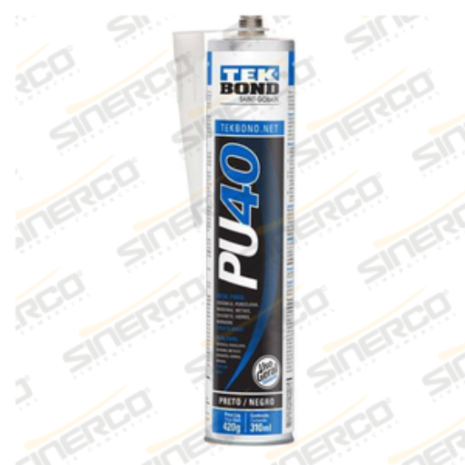 Imagen de SELLADOR POLIURETANO PU40 TEKBOND 310ML CARTUCHO NEGRO