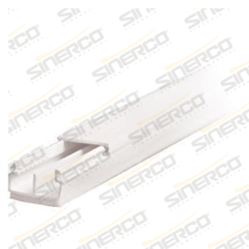 Imagen de CANAL 20X10 2.50 ML BLANCO 2 VIAS PAQ CON 40 PZAS