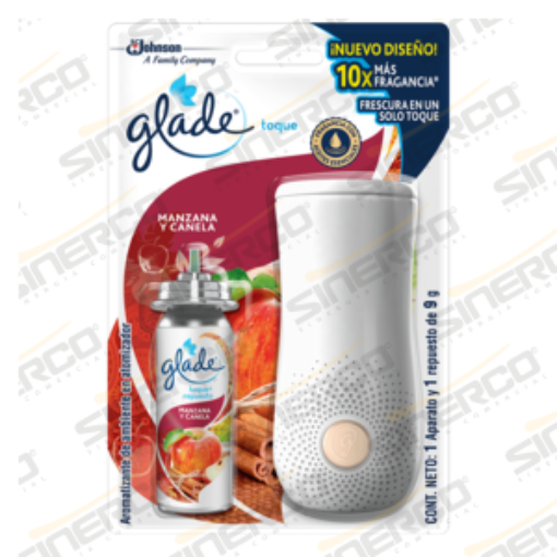 Imagen de GLADE TOQUE APARATO + REPUESTO 9G MANZANA CANELA