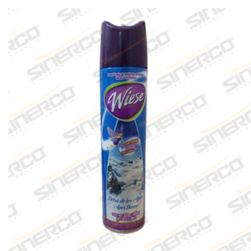 Imagen de WIESE   AROMATIZANTE EN AEROSOL  WIESE 323G / 400ML CODIGO DE BARRAS 7501821511070 AROMA BRISA DE LOS ALPES      