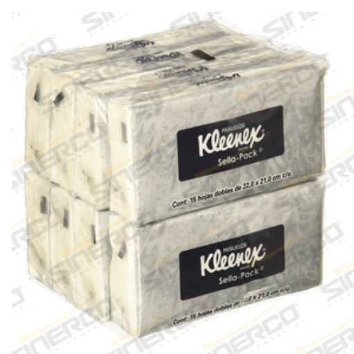 Imagen de PAÑUELOS FACIALES KLEENEX® SELLA-PACK 15 HJS X 192