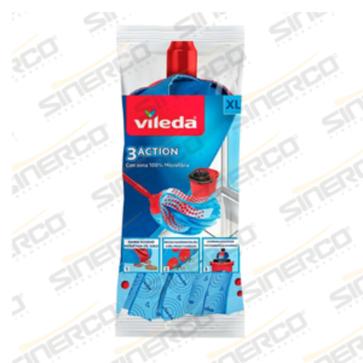 Imagen de VILEDA MOP 3 ACTION TRAPEADOR MICROFIBRA REPUESTO