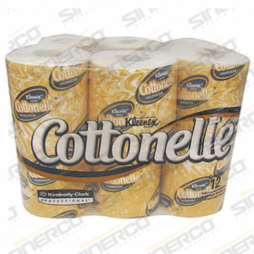 Imagen de KCP 90497 KLEENEX COTTONELLE HIGIENICO TRADICIONAL 300 HOJAS 12 ROLLOS